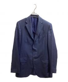 BEAMS F（ビームスエフ）の古着「ウールシルクテーラードジャケット / 21-17-0283-264」｜ネイビー