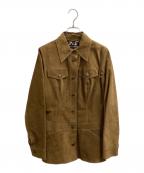 DOLCE & GABBANAドルチェ＆ガッバーナ）の古着「裏地 レオパードスエードジャケット / 02AW」｜ベージュ