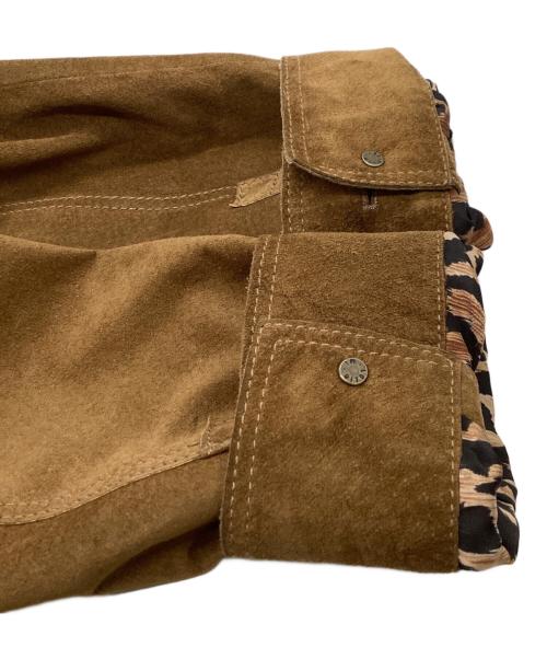 DOLCE & GABBANA（ドルチェ＆ガッバーナ）DOLCE & GABBANA (ドルチェ＆ガッバーナ) 裏地 レオパードスエードジャケット / 02AW ベージュ サイズ:40の古着・服飾アイテム