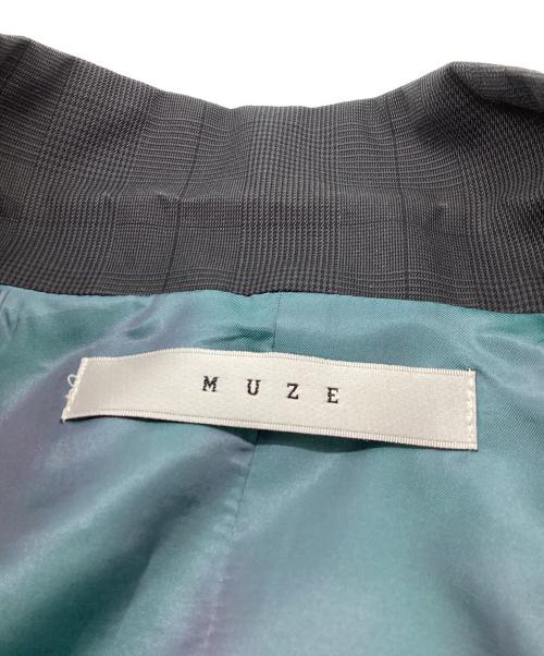 MUZE（ミューズ）MUZE (ミューズ) グレンチェック 2Bテーラードジャケット グレー サイズ:1の古着・服飾アイテム