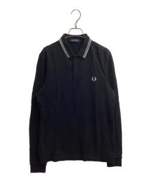 FRED PERRY（フレッドペリー）の古着「ロングスリーブポロシャツ」｜ブラック