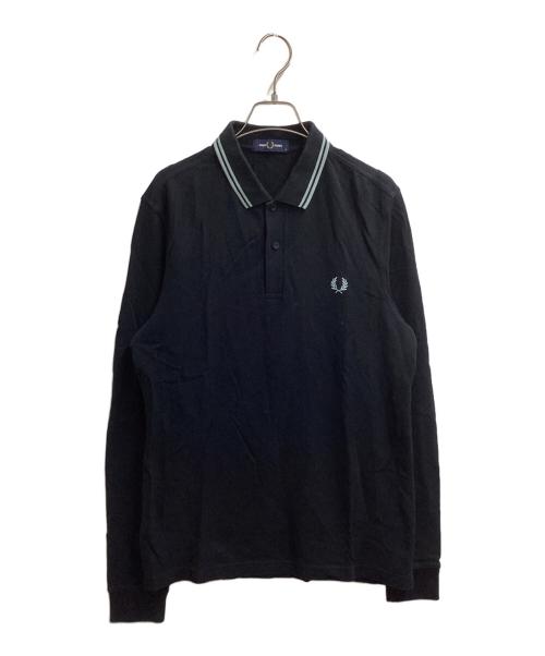 FRED PERRY（フレッドペリー）FRED PERRY (フレッドペリー) ロングスリーブポロシャツ ブラック サイズ:Mの古着・服飾アイテム