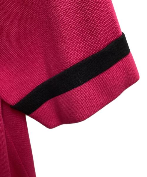 Yves Saint Laurent（イヴサンローラン）Yves Saint Laurent (イヴサンローラン) パイピングニットワンピース ピンク サイズ:Mの古着・服飾アイテム