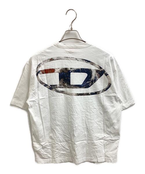 DIESEL（ディーゼル）DIESEL (ディーゼル) プラネットデジタルプリントＴ / T-WASH-L6 ホワイト サイズ:Mの古着・服飾アイテム