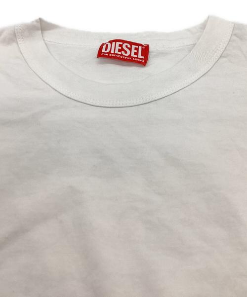 DIESEL（ディーゼル）DIESEL (ディーゼル) プラネットデジタルプリントＴ / T-WASH-L6 ホワイト サイズ:Mの古着・服飾アイテム