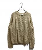 NIKEナイキ）の古着「CABLE KNIT SWEATER / ケーブルニットセーター / DQ5177-206」｜アイボリー