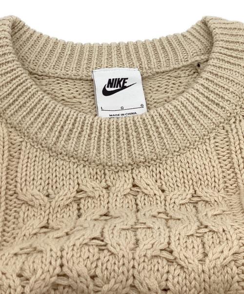 NIKE（ナイキ）NIKE (ナイキ) CABLE KNIT SWEATER / ケーブルニットセーター / DQ5177-206 アイボリー サイズ:Lの古着・服飾アイテム