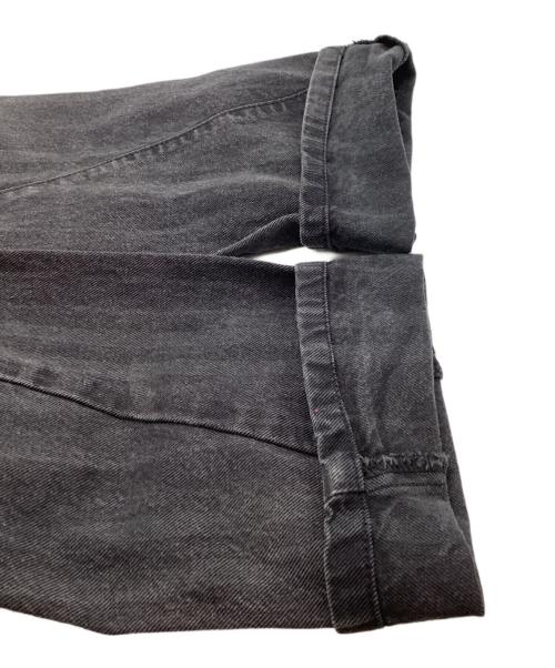 Vivienne Westwood man（ヴィヴィアン ウェストウッド マン）Vivienne Westwood man (ヴィヴィアン ウェストウッド マン) ASYMMETRIC STRIPE JEANS / 立体裁断 ブラック サイズ:46の古着・服飾アイテム