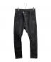 Vivienne Westwood man（ヴィヴィアン ウェストウッド マン）の古着「ASYMMETRIC STRIPE JEANS / 立体裁断」｜ブラック