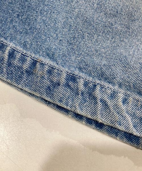Snakeyes（スネークアイ）Snakeyes (スネークアイ) ロゴ刺繍バギーデニムショーツ ブルー サイズ:34の古着・服飾アイテム