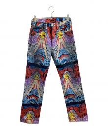 LEVI'S（リーバイス）の古着「1955モデルバナーペイントデニムパンツ　/　66501-01　/　ボタン裏J22 日本製 」｜インディゴ