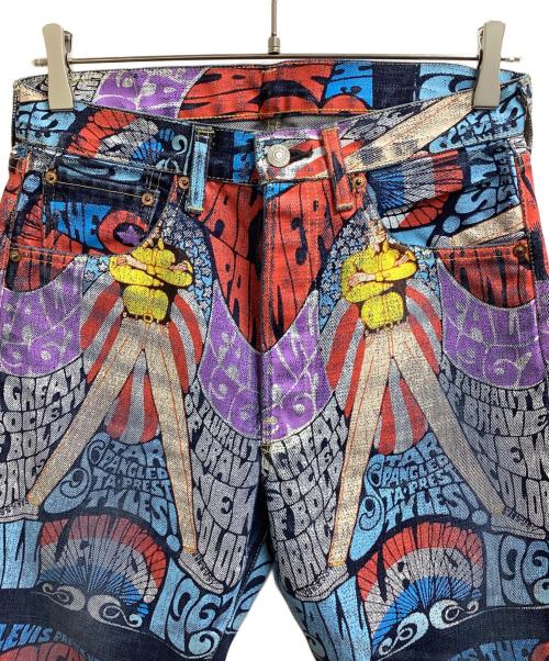 LEVI'S（リーバイス）LEVI'S (リーバイス) 1955モデルバナーペイントデニムパンツ　/　66501-01　/　ボタン裏J22 日本製  インディゴ サイズ: W32×L36の古着・服飾アイテム