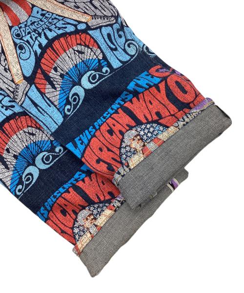 LEVI'S（リーバイス）LEVI'S (リーバイス) 1955モデルバナーペイントデニムパンツ　/　66501-01　/　ボタン裏J22 日本製  インディゴ サイズ: W32×L36の古着・服飾アイテム