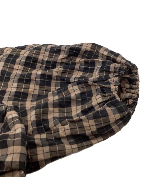 GANNI（ガニー）Ganni (ガニー) シワ加工チェックワンピース / 6165 ブラウン サイズ:38の古着・服飾アイテム