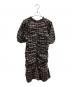 Ganni (ガニー) シワ加工チェックワンピース / 6165 ブラウン サイズ:38：7000円