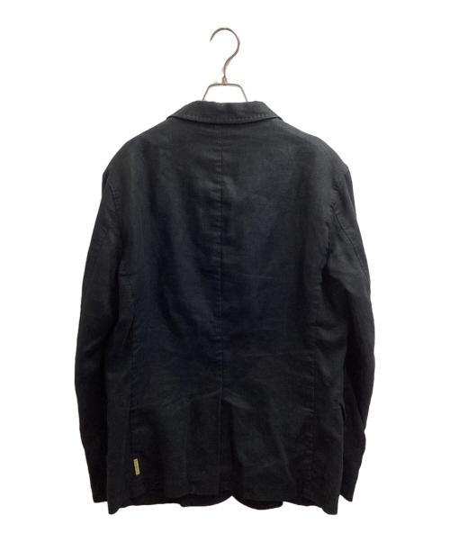 ARMANI JEANS（アルマーニジーンズ）ARMANI JEANS (アルマーニジーンズ) リネンテーラードジャケット ブラック サイズ:Sの古着・服飾アイテム