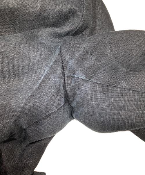 ARMANI JEANS（アルマーニジーンズ）ARMANI JEANS (アルマーニジーンズ) リネンテーラードジャケット ブラック サイズ:Sの古着・服飾アイテム
