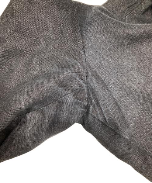 ARMANI JEANS（アルマーニジーンズ）ARMANI JEANS (アルマーニジーンズ) リネンテーラードジャケット ブラック サイズ:Sの古着・服飾アイテム