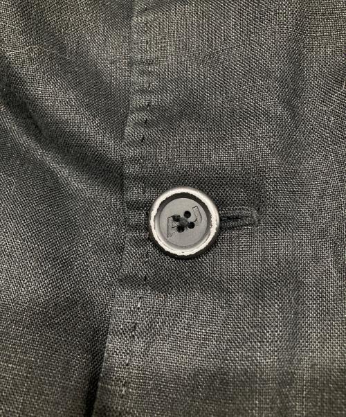 ARMANI JEANS（アルマーニジーンズ）ARMANI JEANS (アルマーニジーンズ) リネンテーラードジャケット ブラック サイズ:Sの古着・服飾アイテム