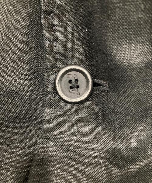 ARMANI JEANS（アルマーニジーンズ）ARMANI JEANS (アルマーニジーンズ) リネンテーラードジャケット ブラック サイズ:Sの古着・服飾アイテム