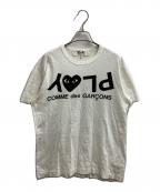 PLAY COMME des GARCONSプレイコムデギャルソン）の古着「Printed Logo Play T-Shirt / ハートＴシャツ / AZ-T068 / AD2007」｜ホワイト