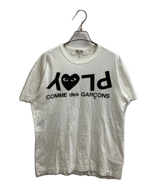 PLAY COMME des GARCONS（プレイコムデギャルソン）PLAY COMME des GARCONS (プレイコムデギャルソン) Printed Logo Play T-Shirt / ハートＴシャツ / AZ-T068 / AD2007 ホワイト サイズ:Lの古着・服飾アイテム