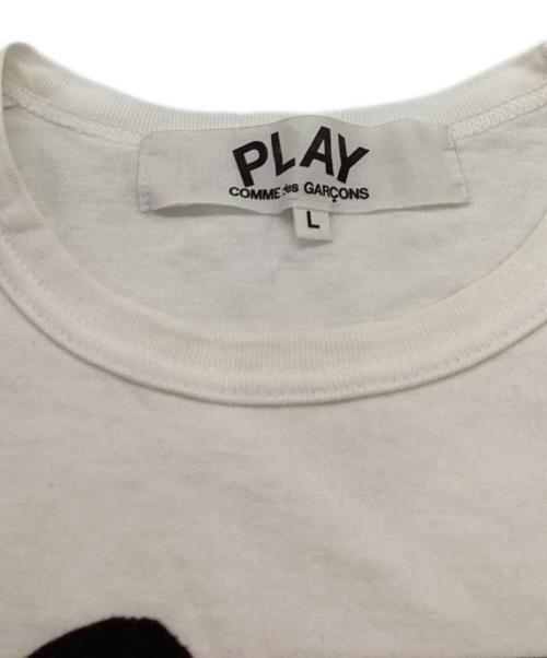 PLAY COMME des GARCONS（プレイコムデギャルソン）PLAY COMME des GARCONS (プレイコムデギャルソン) Printed Logo Play T-Shirt / ハートＴシャツ / AZ-T068 / AD2007 ホワイト サイズ:Lの古着・服飾アイテム