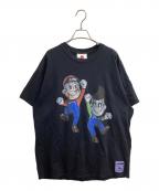 PUNK DRUNKERS×LAND by MILKBOYパンクドランカーズ×ランドバイミルクボーイ）の古着「ブラザーズTEE」｜ブラック