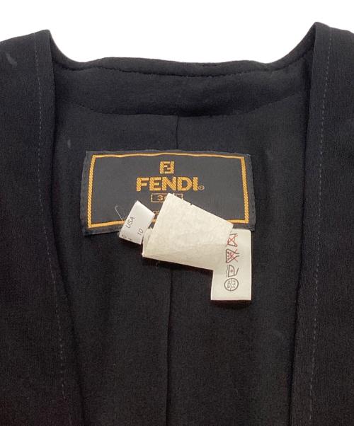 FENDI 365（フェンディ）FENDI 365 (フェンディ) ノーカラージャケット ブラック サイズ:44の古着・服飾アイテム