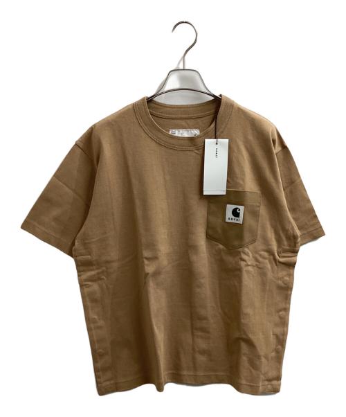 sacai（サカイ）sacai (サカイ) CarHartt (カーハート) Cotton Jersey T-Shirt / 25-00995S ベージュ サイズ:1の古着・服飾アイテム