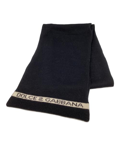 DOLCE & GABBANA（ドルチェ＆ガッバーナ）DOLCE & GABBANA (ドルチェ＆ガッバーナ) ニットマフラー ブラックの古着・服飾アイテム