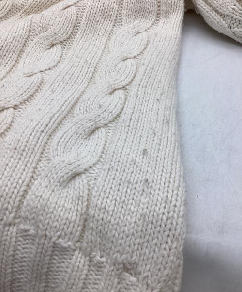 POLO RALPH LAUREN（ポロ・ラルフローレン）POLO RALPH LAUREN (ポロ・ラルフローレン) カシミヤ混ケーブルニット アイボリー サイズ:ＸＬの古着・服飾アイテム