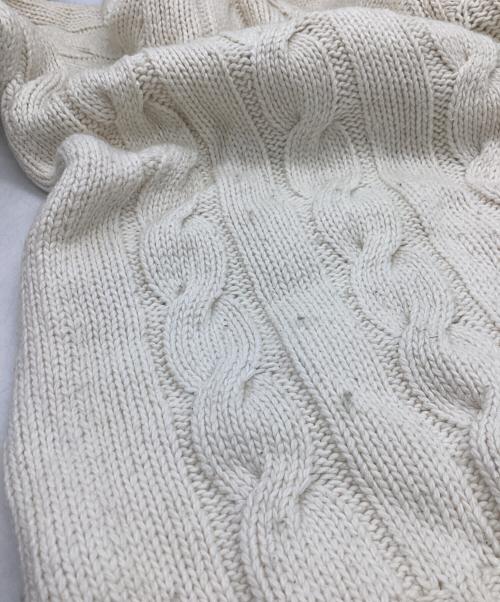 POLO RALPH LAUREN（ポロ・ラルフローレン）POLO RALPH LAUREN (ポロ・ラルフローレン) カシミヤ混ケーブルニット アイボリー サイズ:ＸＬの古着・服飾アイテム