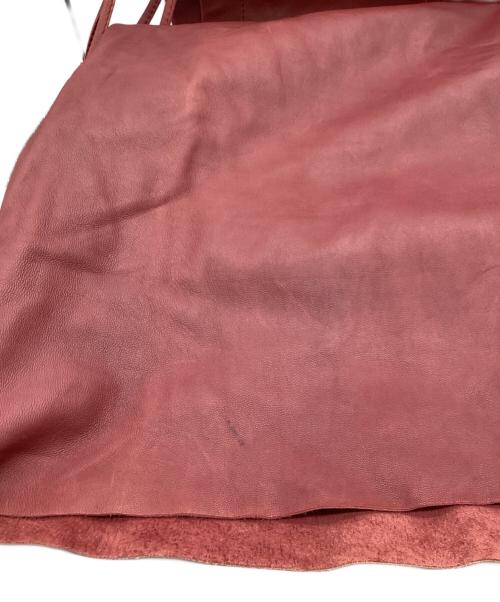 BEARDSLEY（ビアズリー）BEARDSLEY (ビアズリー) レザーサロペットエプロンワンピース　/　BEZ1092509A0006 レッド サイズ:FREEの古着・服飾アイテム