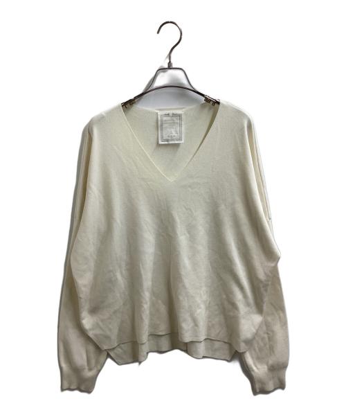 BEARDSLEY（ビアズリー）BEARDSLEY (ビアズリー) シンプルVニット　/　BEZ1052305A0002 アイボリー サイズ:FREEの古着・服飾アイテム