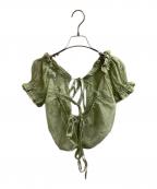 papierパピエ）の古着「Holder blouse　/　PA-080」｜ライトグリーン