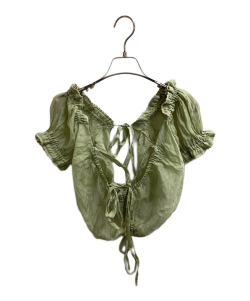 papier（パピエ）papier (パピエ) Holder blouse　/　PA-080 ライトグリーン サイズ:FREEの古着・服飾アイテム