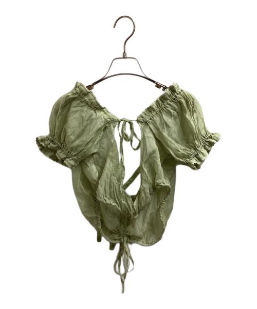 papier（パピエ）papier (パピエ) Holder blouse　/　PA-080 ライトグリーン サイズ:FREEの古着・服飾アイテム