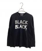 BLACK COMME des GARCONSブラックコムデギャルソン）の古着「プリントL/Sカットソー　/　1D-T201　/　AD2009」｜ブラック