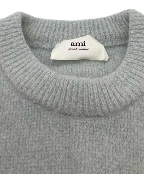 AMI PARIS（アミ パリス）AMI PARIS (アミ パリス) Ami de Coeur クルーネックニットセーター ブルー サイズ:Mの古着・服飾アイテム