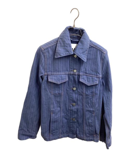 GANNI（ガニー）Ganni (ガニー) STRIPE OVERDYED DENIM JACKET ブルー サイズ:34の古着・服飾アイテム