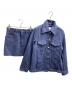 Ganni（ガニー）の古着「STRIPE OVERDYED DENIM JACKET」｜ブルー