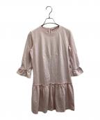 MIU MIUミュウミュウ）の古着「フレアギャザーワンピース　/　MJA405 R142 CSK」｜ピンク