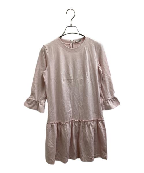 MIU MIU（ミュウミュウ）MIU MIU (ミュウミュウ) フレアギャザーワンピース　/　MJA405 R142 CSK ピンク サイズ:Sの古着・服飾アイテム