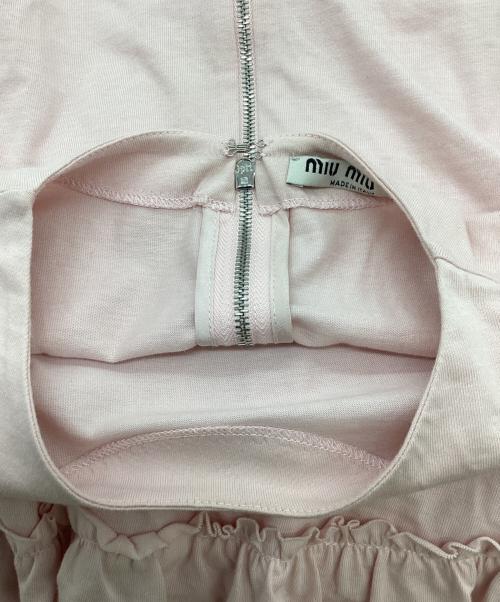 MIU MIU（ミュウミュウ）MIU MIU (ミュウミュウ) フレアギャザーワンピース　/　MJA405 R142 CSK ピンク サイズ:Sの古着・服飾アイテム