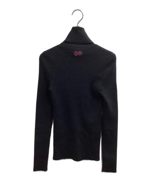 GUCCI（グッチ）GUCCI (グッチ) GGファインウール タートルネック ニットセーター ブラック サイズ:Sの古着・服飾アイテム