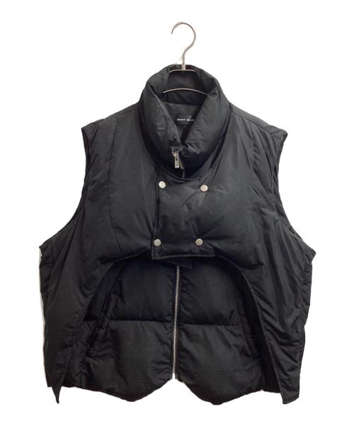 INVERT IDEOLOGY（インバート・イデオロギー）INVERT IDEOLOGY (インバート・イデオロギー) 変形中綿ベスト ブラック サイズ:1の古着・服飾アイテム