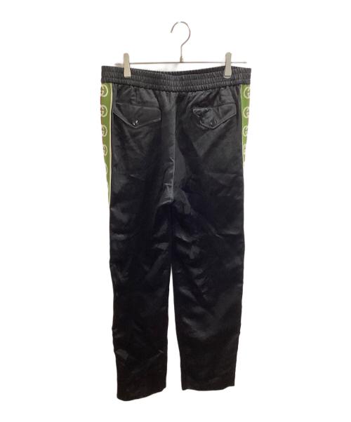 GUCCI（グッチ）GUCCI (グッチ) サイド ロゴ ライン トラックパンツ ブラック サイズ:48の古着・服飾アイテム