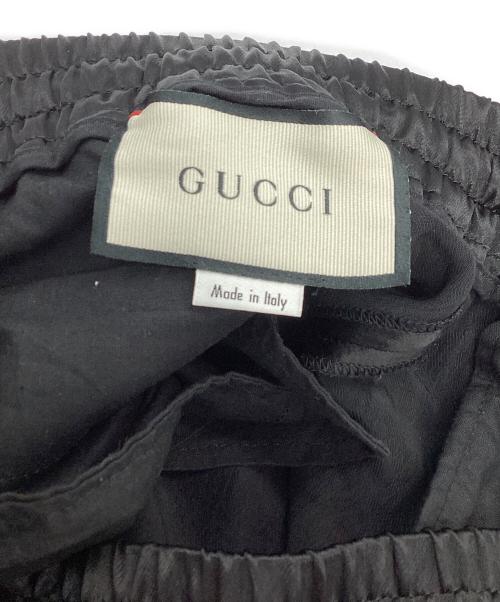 GUCCI（グッチ）GUCCI (グッチ) サイド ロゴ ライン トラックパンツ ブラック サイズ:48の古着・服飾アイテム