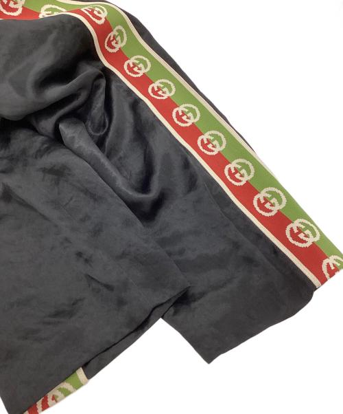 GUCCI（グッチ）GUCCI (グッチ) サイド ロゴ ライン トラックパンツ ブラック サイズ:48の古着・服飾アイテム